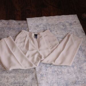INC International Concepts Cream Pleated Trousers